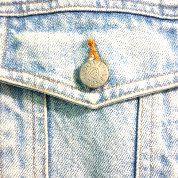 Vintage Acme Clothing Taz Tasmanian Devil Speedster Distressed Denim Vest - Picture 6 of 9